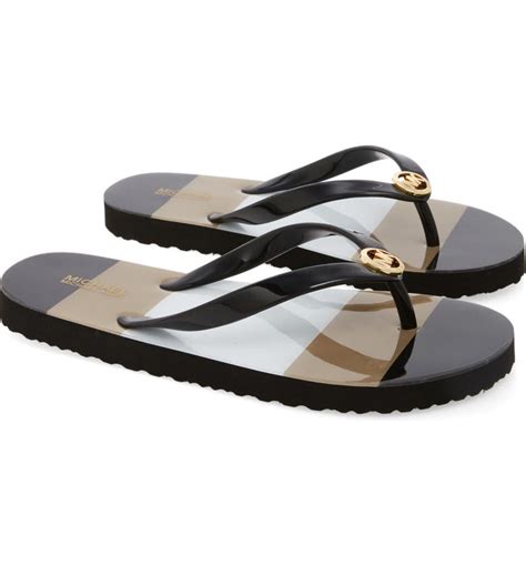 michael kors leather flip flops|michael kors flip flops clearance.